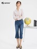 波顿女士春夏季微喇显瘦美式七分牛仔裤LF659224 商品缩略图4