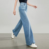 【五折购】熙世界牛仔裤阔腿宽松2025夏季薄款通勤高腰显瘦休闲直筒长裤子 商品缩略图4