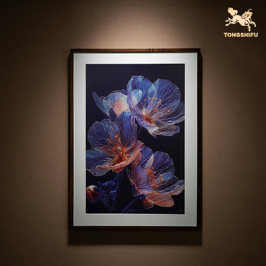 铜师傅 手工錾刻 铜雕画 花卉系列 客厅玄关沙发背景墙装饰画 商品图3