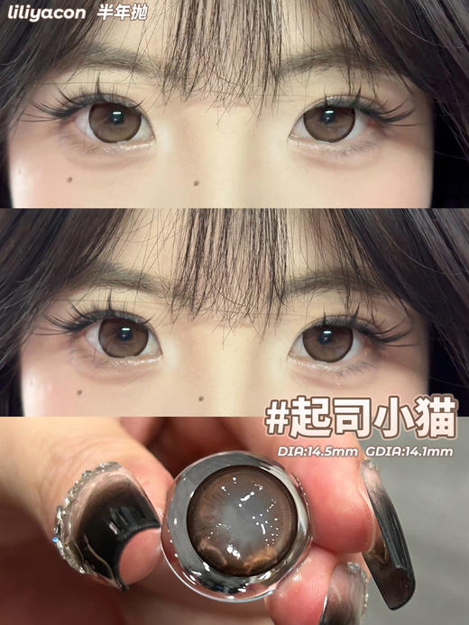 <半年抛大直径>Liliyacon-傲娇布偶/起司小猫/笨蛋比熊-14.5mm【半年抛 0-1000度 含525/575】 商品图4