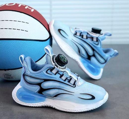 男童鞋透气夜光旋转纽扣男孩网面中大童休闲篮球运动女孩儿童跑步 商品图2