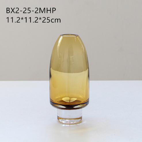 现代简约厚底大肚子小口玻璃水培高级感客厅餐厅样板房台面装饰品 商品图10