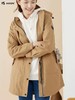 波顿女士春秋季季甩帽夹克中长款休闲防风外套LJ835123 商品缩略图1