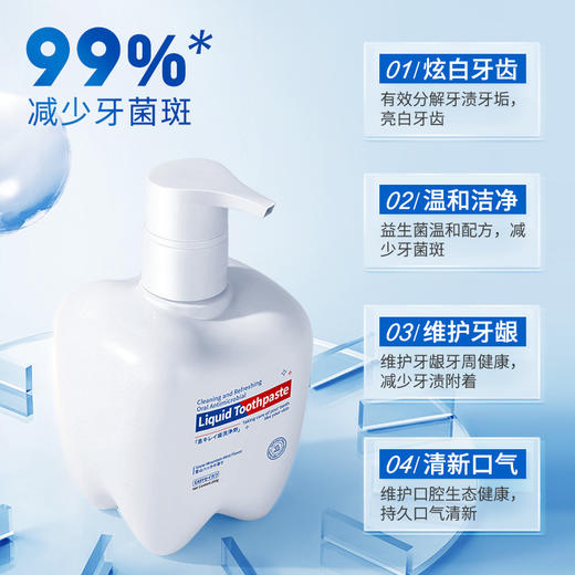 【亮白牙渍，清香祛味~】大白牙牙膏 清新口气净白牙齿 去黄去牙垢200g瓶装-QQ 商品图1