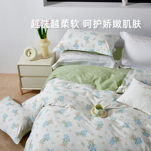 利路米特惠款全棉印花四件套 四季可用芊芊花语 商品图3