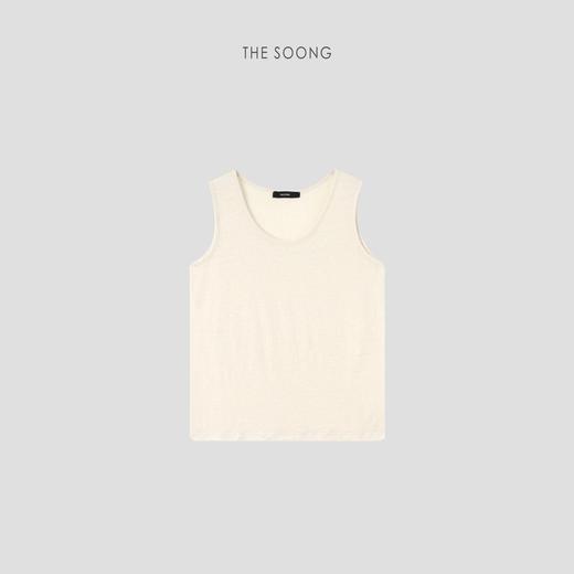 THESOONG"雾感轻纱"纯亚麻轻薄呼吸肌理U领背心上衣HBBX6826 商品图8