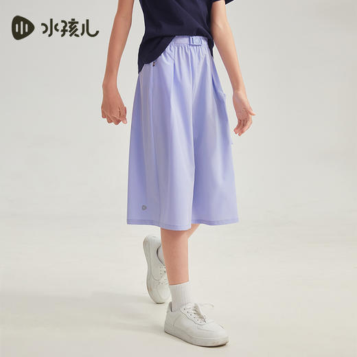 水孩儿童装女童速干七分裤夏季新款儿童弹力工装短裤中大童裤子 商品图4