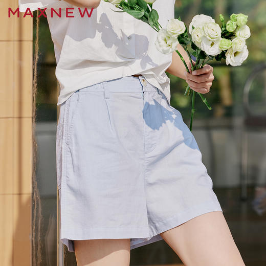 【短裤】棉麻斯文短裤 1P2224205 商品图3