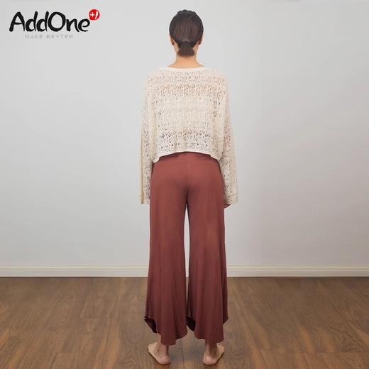 AddOne+1 New 瑜伽时尚圆领镂空天丝针织衫外搭 商品图4