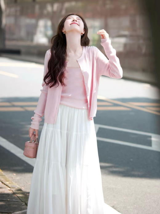 【百图lulu定制】【白茶半裙】高腰显瘦A字 清新白裙 不易皱 小个子常规版可选 商品图10