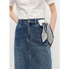NEELLY纳俪商场同款夏新款时尚牛仔半身裙女简约后开叉直筒包臀裙N25054E04639 商品缩略图2