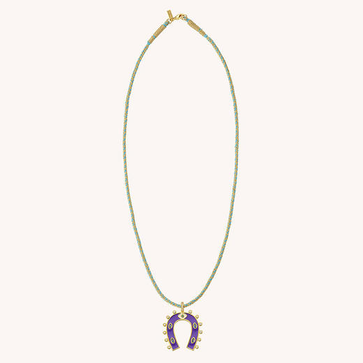 北京仓｜MYA-BAY-HORSESHOE-紫色 珐琅 马蹄铁 项链［比利时设计师］ 商品图2