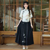 醋酸印花上衣，人棉绣花裙子文艺小清新旗袍套装BS2505 商品缩略图0