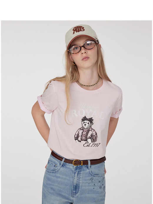 Teenie Weenie小熊字母T恤女夏季女t恤TTRW252501W 商品图1
