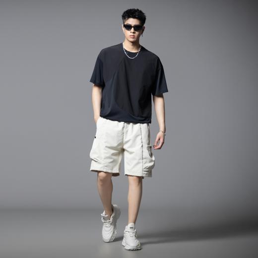 PINLI品立2025夏季新款男户外工装短裤潮流个性大口袋宽松五分裤GD252117373 商品图1