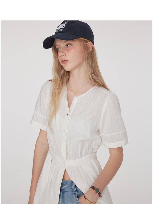 Teenie Weenie小熊简约连衣裙女夏季女中长裙TTOW252504W 商品图2
