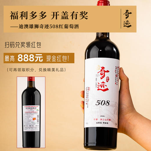 【国际马拉松官方指定用酒】奇迹酒庄·508红葡萄酒  中国葡萄酒第一镇 10个月橡木桶陈酿 14%vol 商品图9