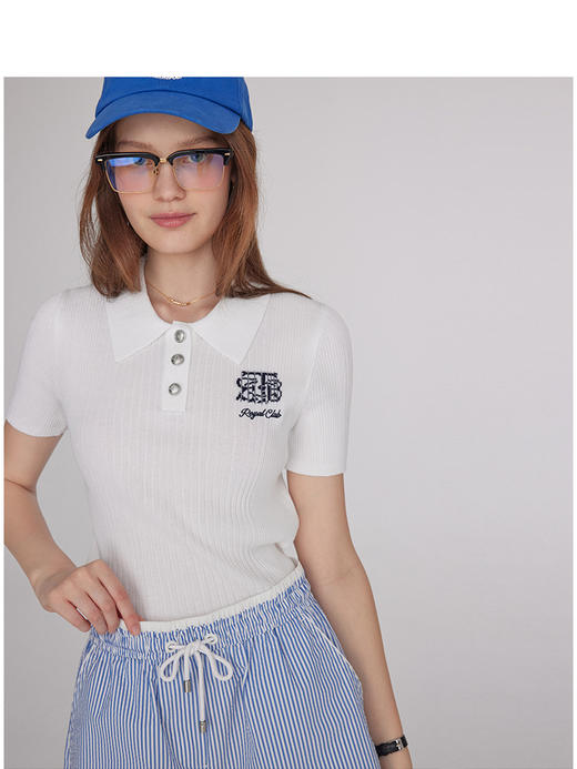 Teenie Weenie小熊字母毛衣女夏季女毛衫TTKW252505W 商品图4