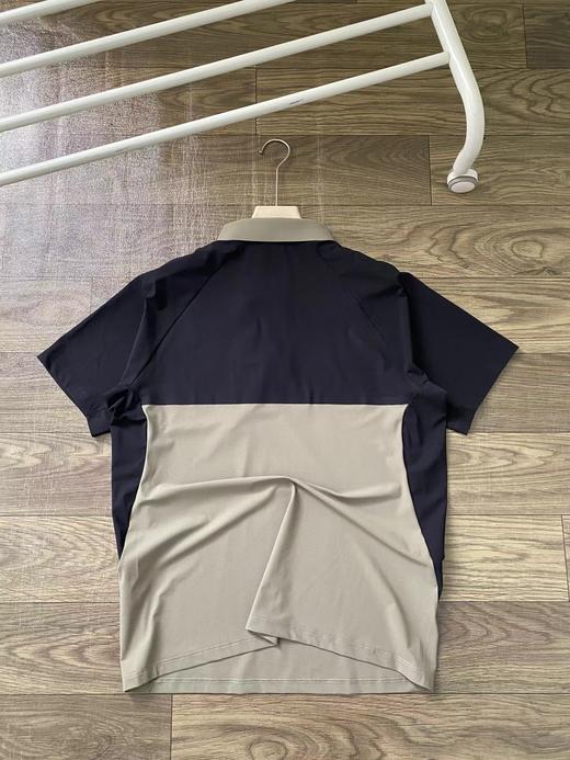 D042403夏季冰丝弹力格凉感立体剪裁polo短袖 商品图6