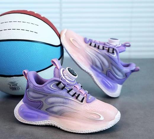 男童鞋透气夜光旋转纽扣男孩网面中大童休闲篮球运动女孩儿童跑步 商品图1