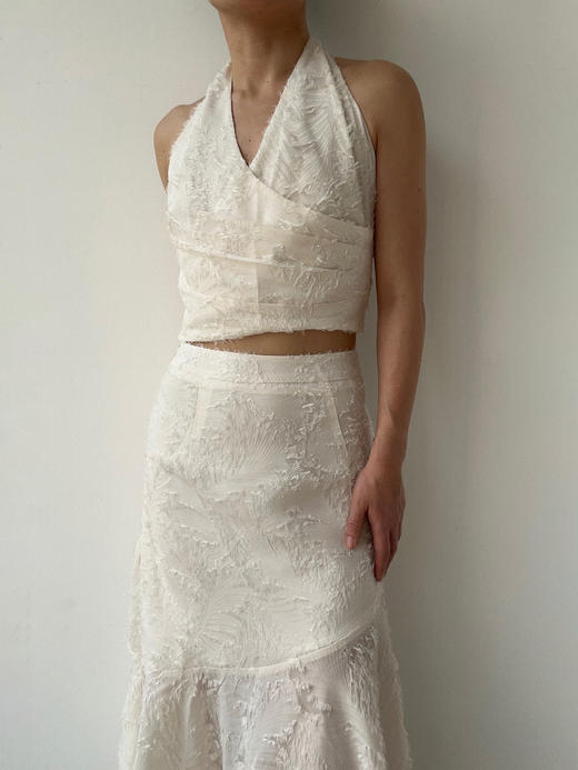 SIJIA｜蕾丝流苏挂脖上衣 [ 白SS2551 ] 商品图8