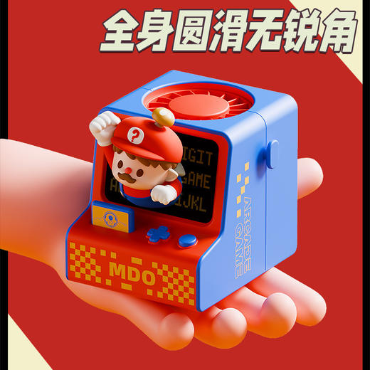 「挂绳便携设计！萌趣风扇」萌趣游戏机风扇 可爱风挂脖小风扇USB充电式居家日用便携挂绳电风扇  商品图3