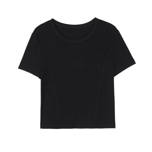 NEELLY纳俪商场同款夏季新款圆领短袖T恤上衣女纯色显瘦上衣N25054T04599 商品图3