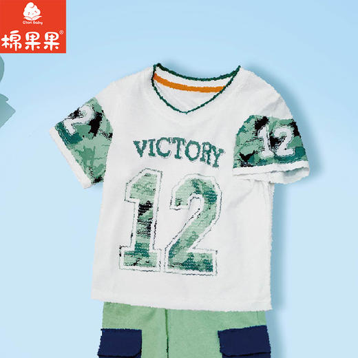 棉果果夏季商场专柜同款男童短袖T恤M212140225337 商品图0