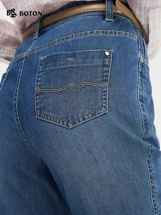 波顿女士春夏季微喇显瘦美式七分牛仔裤LF659224 商品图3