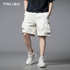 PINLI品立2025夏季新款男户外工装短裤潮流个性大口袋宽松五分裤GD252117373 商品缩略图0