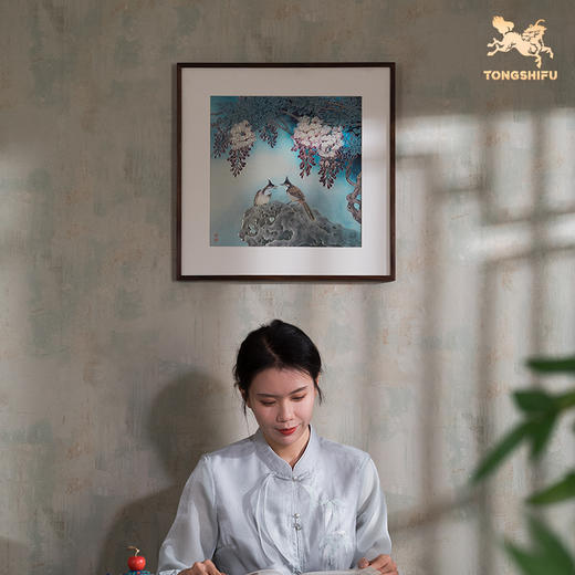 铜师傅 手工錾刻 铜雕画《空幽浪漫》客厅玄关沙发背景墙装饰画 商品图5