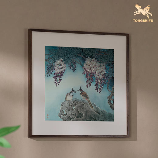 铜师傅 手工錾刻 铜雕画《空幽浪漫》客厅玄关沙发背景墙装饰画 商品图2