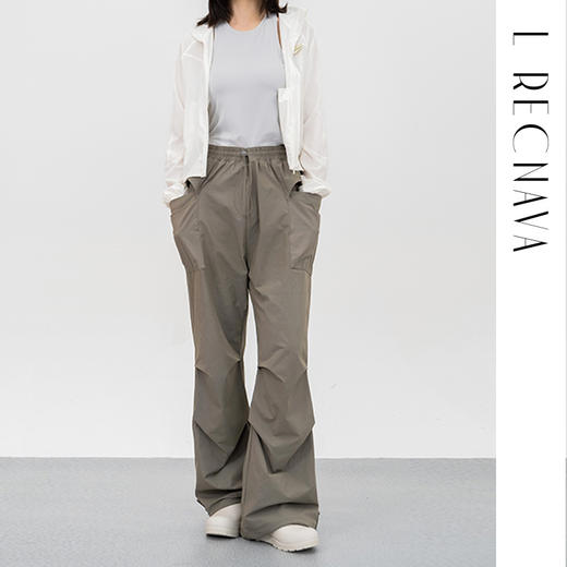 L RECNAVA 宽松显瘦户外工装伞兵裤 运动休闲长裤 松紧腰 腰口脚口有抽绳 商品图6