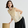 谜底衬衫无袖女2025夏季新品通勤立体装饰浪漫合身上衣252MS0640 商品缩略图1