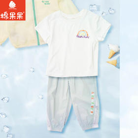 棉果果夏季商场专柜同款男童女童速干运动T恤M202140425276