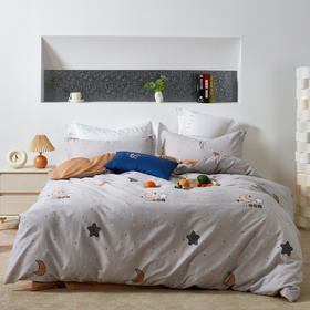 利路米特惠款全棉印花四件套 四季可用月之星