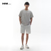 HIM漢崇 舒适松紧腰五分短裤简约字母烫压宽松休闲裤 2026夏季 商品缩略图1