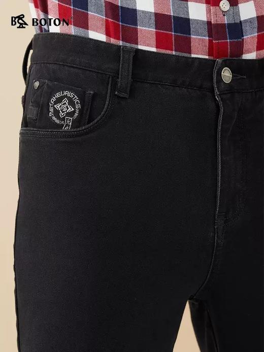 【恒温保暖】波顿男士秋冬季黑色直筒美式牛仔长裤ME823322 商品图2