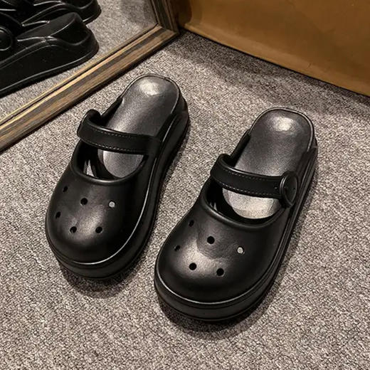 【氛围感十足】洞洞鞋厚底凉拖鞋女士夏季外穿室内居家少女心网红同款沙滩凉拖鞋。ry 商品图6