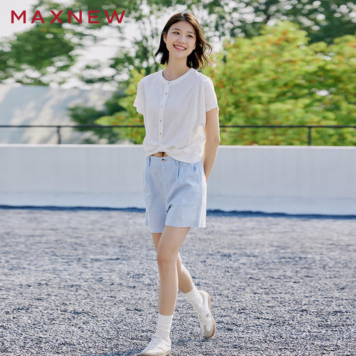 【短裤】棉麻斯文短裤 1P2224205 商品图2