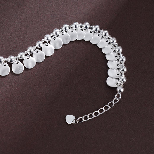 子佩集S925银【清波荡漾】手链【SL819】纯银磨砂圆片2504 商品图6