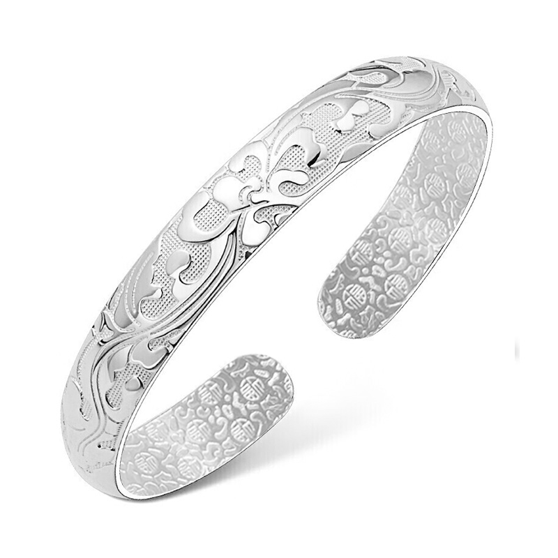 锦绣繁花银手镯