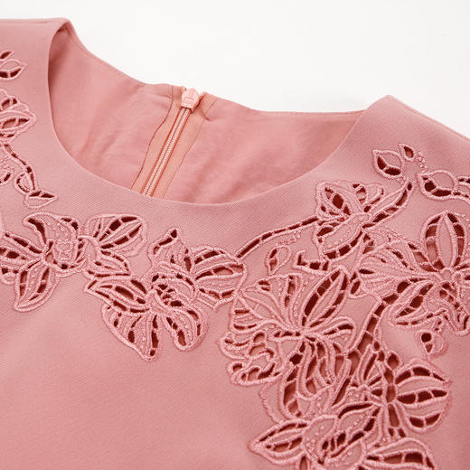 QF842斯尔丽25新款宴会小礼服镂空绣花工艺直身显瘦膝上裙型显高连衣裙 商品图5