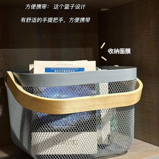 【买一送一】SWEET&COCO 高颜值收纳筐 木质垮篮设计，收纳空间大，圆滑边角防磕碰；收纳神器，饰品、发绳、化妆品、蔬菜、生活用品等都可收纳，简约好看；结实耐用，自由叠加，承重性好； 商品图7