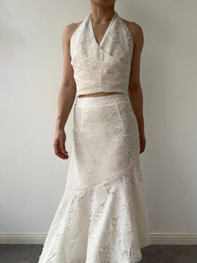 SIJIA｜蕾丝流苏半裙 [ 白SS2552 ]