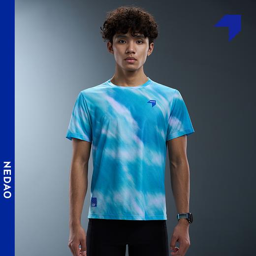 内道极光印花短袖T恤舒适透气速干男款马拉松跑步训练运动短袖T恤 商品图2