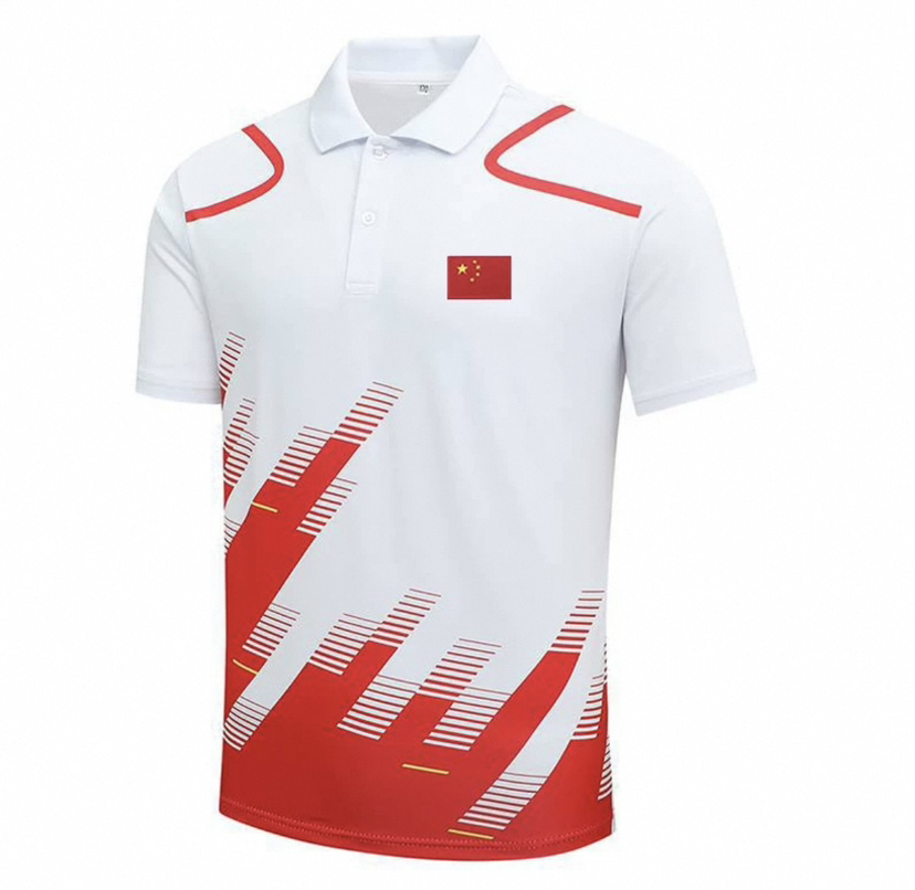 中国队运动服套装夏季短袖T恤男女团体训练服队服polo