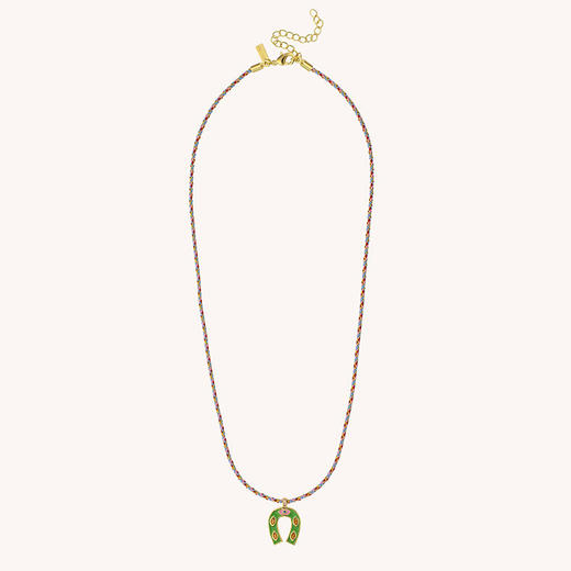 订购6周到｜MYA-BAY-MINI HORSESHOE-绿色 珐琅 迷你 马蹄铁 项链［比利时设计师］ 商品图2