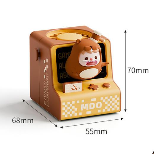 「挂绳便携设计！萌趣风扇」萌趣游戏机风扇 可爱风挂脖小风扇USB充电式居家日用便携挂绳电风扇  商品图4