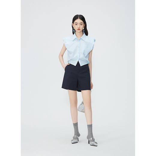 NEELLY纳俪商场同款夏季新款高腰显瘦百搭阔腿短裤女休闲宽松百搭N25054H04619 商品图2